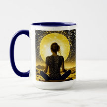 Woman Meditation Om Shanti Shanti Shanti Shanti