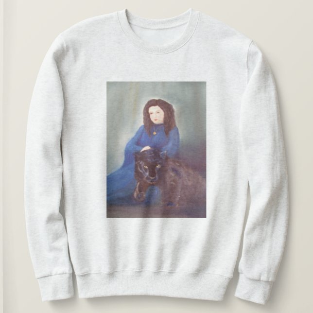 Woman n Black Panther Basic Sweatshirt T Shirt (Design framsida)