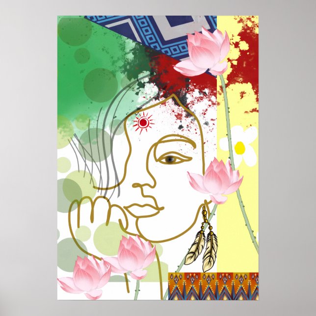 Woman & Nature- Wall Art Poster (Framsidan)