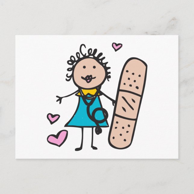 Woman Nurse Vykort (Framsida)