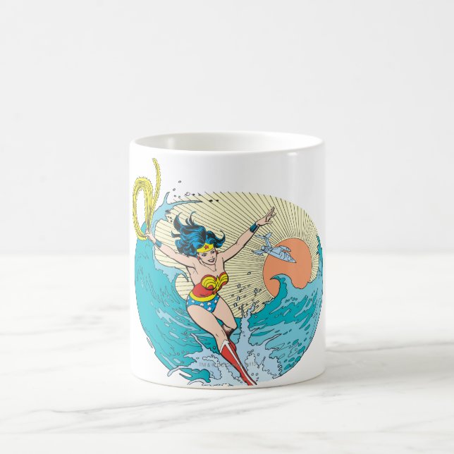  Woman Ocean Himlar Kaffemugg (Center)
