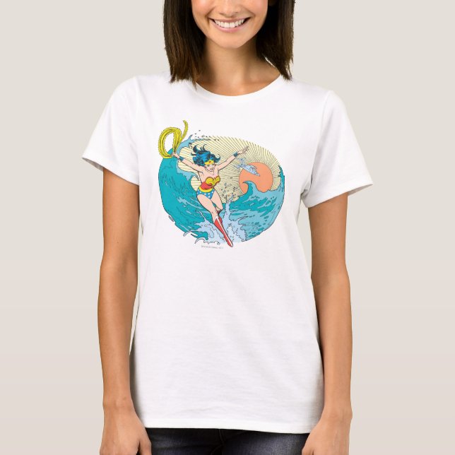  Woman Ocean Himlar T Shirt (Framsida)