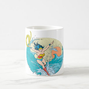 Woman Oceanen Himlar Kaffemugg