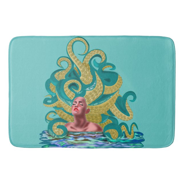 Woman Octopus Bath Mat Badrumsmatta (Framsidan)
