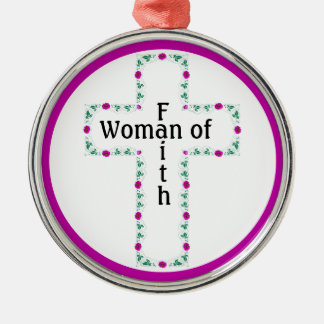 Woman of faith julgransprydnad metall