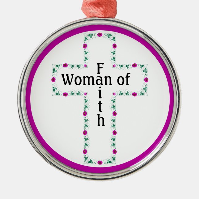 Woman of faith julgransprydnad metall (Framsidan)