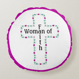 Woman of faith rund kudde