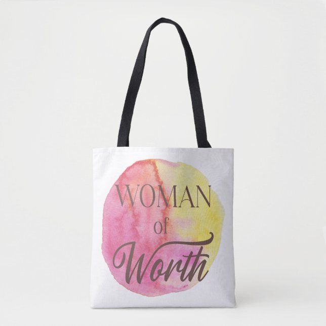 Woman of Worth Tote Bag Tygkasse (Framsida)