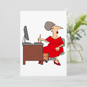 Woman Office Worker Inbjudningar