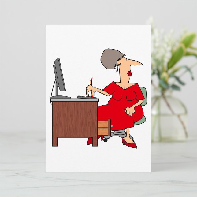 Woman Office Worker Inbjudningar (Skapare uppladdad)