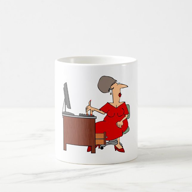 Woman Office Worker Kaffemugg (Skapare uppladdad)