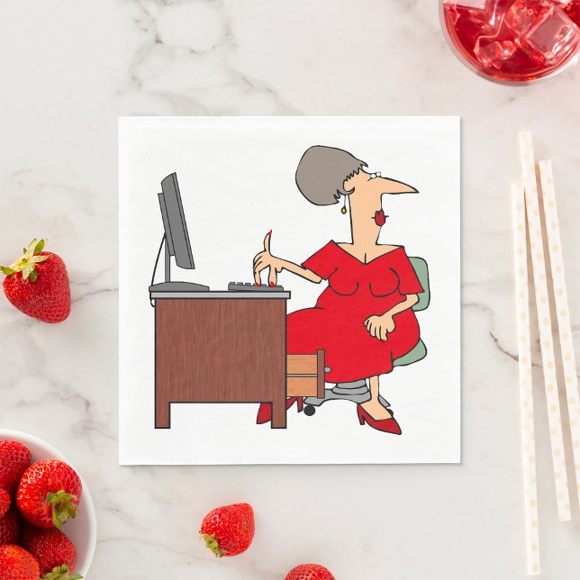 Woman Office Worker Pappersservett (Skapare uppladdad)
