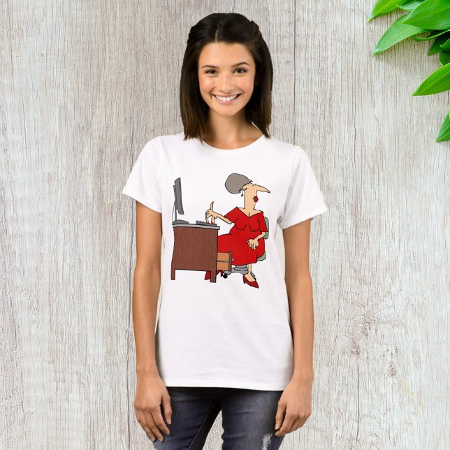 Woman Office Worker T Shirt (Skapare uppladdad)