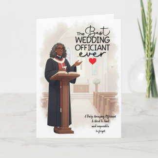 Woman Officiant Thank You Card Tack Kort