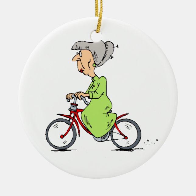 WOMAN ON BIKE ORNAMENT (Framsidan)