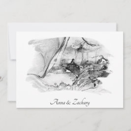 *~* Woman Pagoda Japan OSA QR AR27 Bröllop Inbjudningar