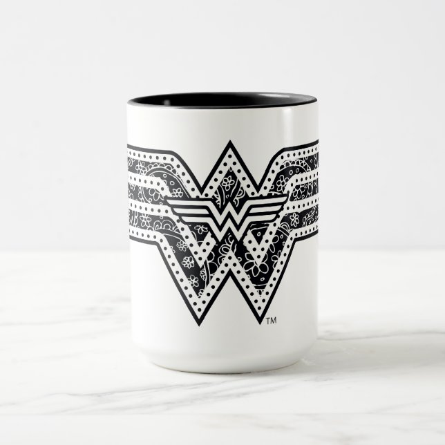  Woman Paisley-Logotyp Mugg (Center)