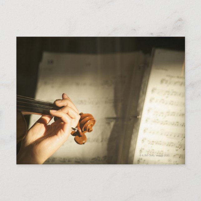 Woman Plut Violin Vykort (Framsida)