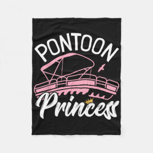 Woman Pontoon Boat Girl I Pontoon Princess Pontoon Fleecefilt