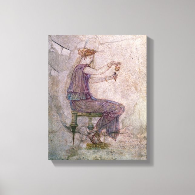 Woman Poring Parfym in a Phial Canvastryck (Framsida)
