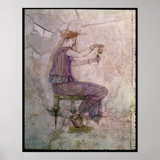 Woman Poring Parfym in a Phial Poster (Framsidan)