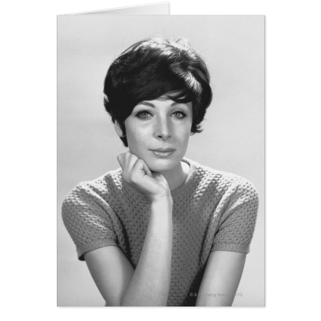 Woman Posing Hälsningskort (Framsidan)