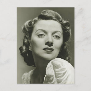 Woman Posing in Studio 2 Vykort