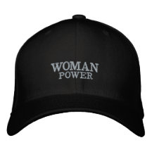 WOMAN POWER EMBROIDERED BASEBALL CAP