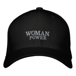 WOMAN POWER EMBROIDERED BASEBALL CAP BRODERAD KEPS