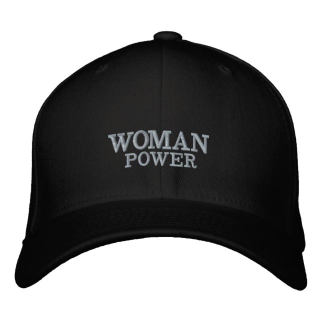 WOMAN POWER EMBROIDERED BASEBALL CAP BRODERAD KEPS (Framsida)