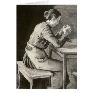 Woman Praying, Vincent van Gogh Hälsningskort