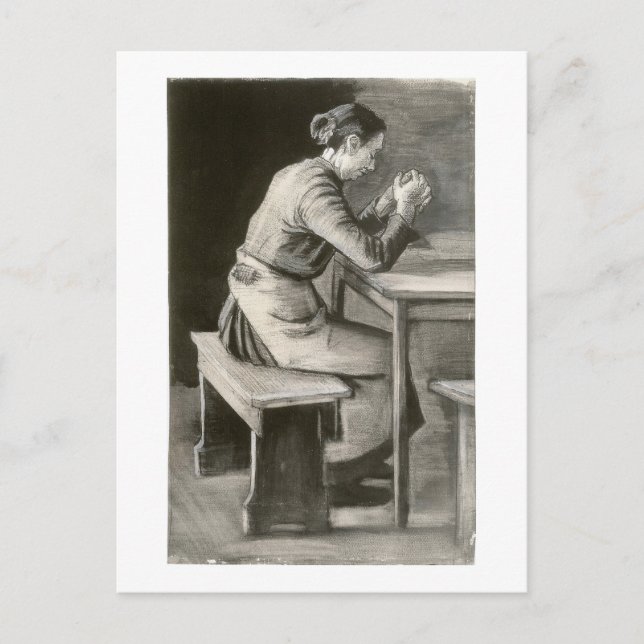 Woman Praying, Vincent van Gogh Vykort (Framsida)