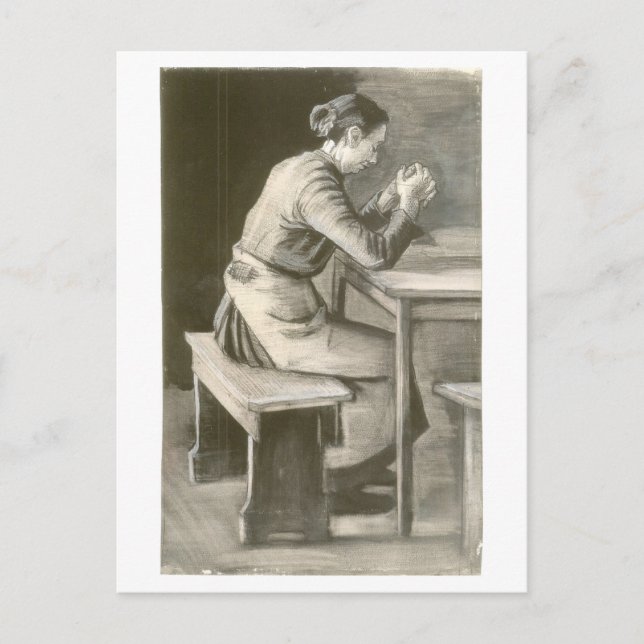 Woman Praying, Vincent van Gogh Vykort (Framsida)