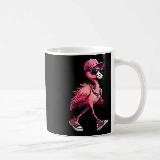 Woman President Kamala Harris Rosa Flamingo Retro Kaffemugg (Höger)