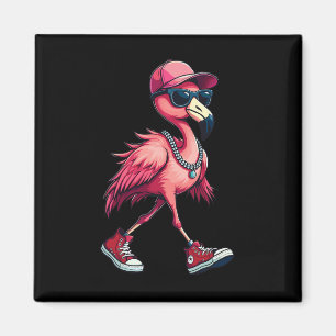 Woman President Kamala Harris Rosa Flamingo Retro Magnet