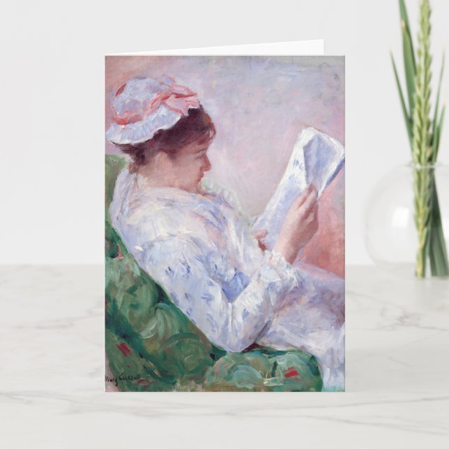 Woman Reading, Mary Cassatt Kort (Framsida)