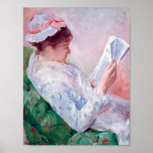 Woman Reading, Mary Cassatt Poster