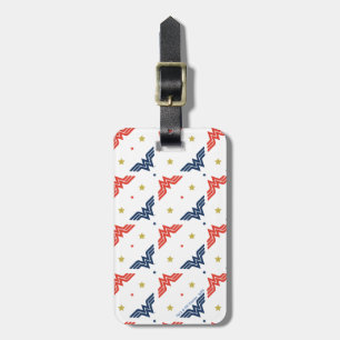 Woman Red & Blue Logotyp Mönster Bagagebricka
