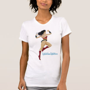  Woman Retro City Sunburst and Stars T Shirt