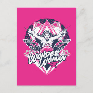 Woman Retro Glam Sten Graphic Vykort