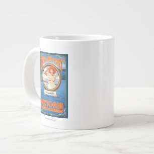 Woman Riding Ferry - Victoria, BC Canada Jumbo Mugg