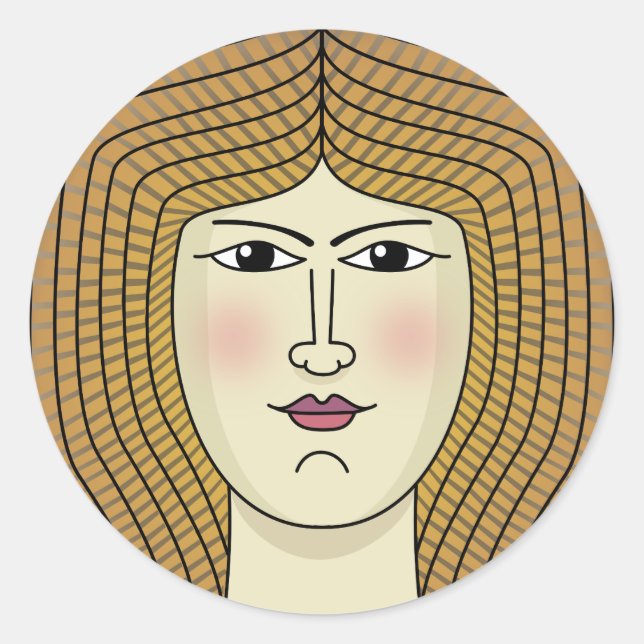 Woman Runt Klistermärke (Framsida)