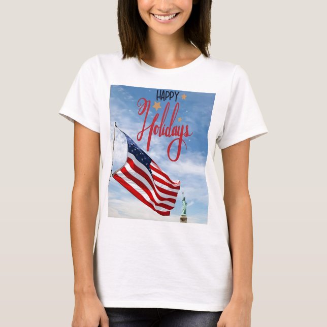 WOMAN S USA SHIRT GOTT NYTT ÅR T SHIRT (Framsida)