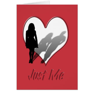 Woman Saksing Man Silhouette Hälsningskort