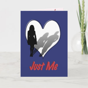 Woman Saksing Man Silhouette Kort