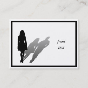 Woman Saksing Man Silhouette Visitkort