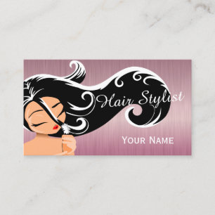 Woman Salon Hair Stylist Visitkort