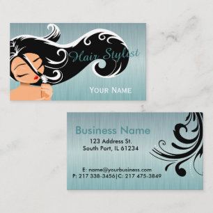Woman Salon Hair Stylist Visitkort
