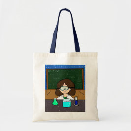 Woman Scientist Tote Tygkasse