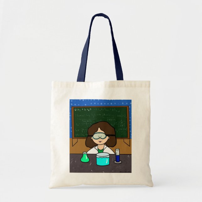Woman Scientist Tote Tygkasse (Framsidan)